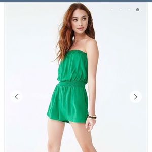 Small Green Strapless Romper